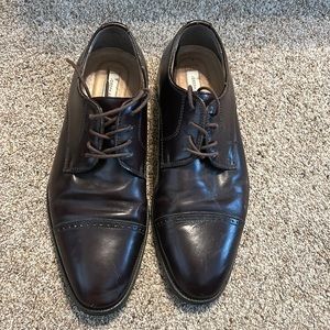 Joseph Abboud |‎ Men’s Genuine Leather Oxford Dress Shoes, Brown, 9